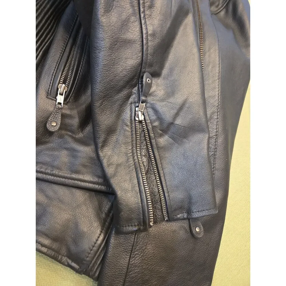 First Classics Classic Leather Gear Men’s Size XL Black Leather Jacket w/Liner